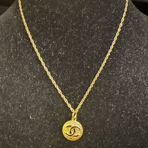 Brand new upcycle gold Pendant Necklace